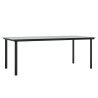 Ensemble à manger jardin et coussins 7 pcs Noir et gris Rotin 568993568993