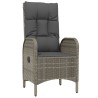 Ensemble à manger jardin 3pcs avec coussins noir et gris 568994568994