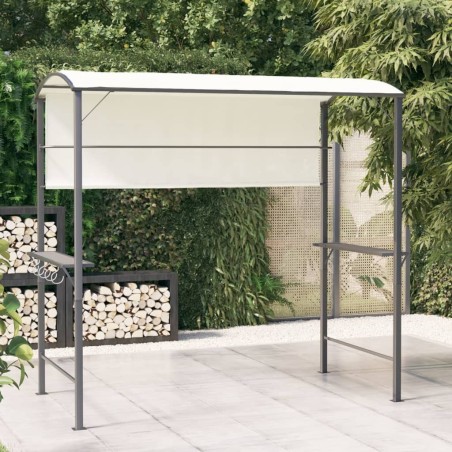 Belvédère avec toit 220x110x200 cm Crème 568995568995