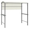 Belvédère avec toit 220x110x200 cm Crème 568995568995