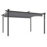 Tonnelle de jardin avec toit rétractable 4x3 m Anthracite 568996568996