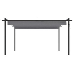 Tonnelle de jardin avec toit rétractable 4x3 m Anthracite 568996568996