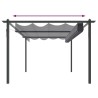 Tonnelle de jardin avec toit rétractable 4x3 m Anthracite 568996568996
