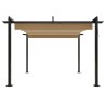 Tonnelle de jardin avec toit rétractable 3x3 m Taupe 568997568997