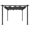 Tonnelle de jardin avec toit rétractable 3x3 m Anthracite 568999568999