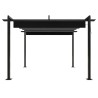 Tonnelle de jardin avec toit rétractable 3x3 m Anthracite 568999568999
