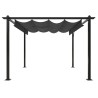 Tonnelle de jardin avec toit rétractable 3x3 m Anthracite 568999568999