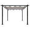 Tonnelle de jardin avec toit rétractable 3x3 m Crème 569000569000