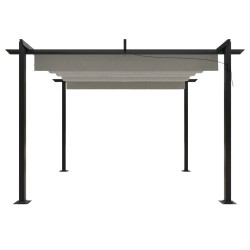 Tonnelle de jardin avec toit rétractable 3x3 m Crème 569000569000