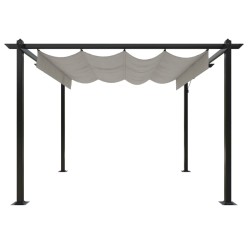 Tonnelle de jardin avec toit rétractable 3x3 m Crème 569000569000