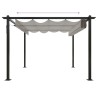 Tonnelle de jardin avec toit rétractable 3x3 m Crème 569000569000