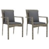 Ensemble à manger jardin 3pcs avec coussins noir et gris 569007569007