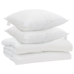 Couette avec oreiller 3 pcs Blanc Microfibre 569019569019