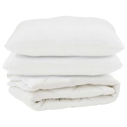 Couette avec oreiller 3 pcs Blanc Microfibre 569050569050