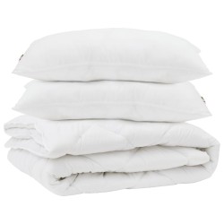 Couette avec oreiller 3 pcs Blanc Microfibre 569071569071