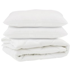 Couette avec oreiller 3 pcs Blanc Microfibre 569074569074