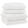 Couette avec Oreillers 3 pcs Blanc Microfibre et Plumes D'oie 569112569112