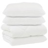 Couette avec Oreillers 3 pcs Blanc Microfibre et Plumes D'oie 569129569129
