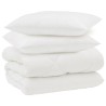 Duvet d'hiver avec oreiller 3 pcs Blanc Microfibre 569176569176