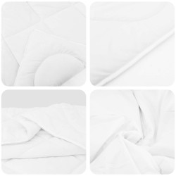 Duvet d'hiver avec oreiller 3 pcs Blanc Microfibre 569176569176