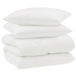 Duvet d'hiver avec oreiller 3 pcs Blanc Microfibre 569178569178