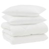 Duvet d'hiver avec oreiller 3 pcs Blanc Microfibre 569180569180