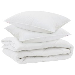 Duvet toutes saisons avec oreiller 3 pcs Blanc Microfibre 569211569211