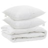 Duvet toutes saisons avec oreiller 3 pcs Blanc Microfibre 569215569215