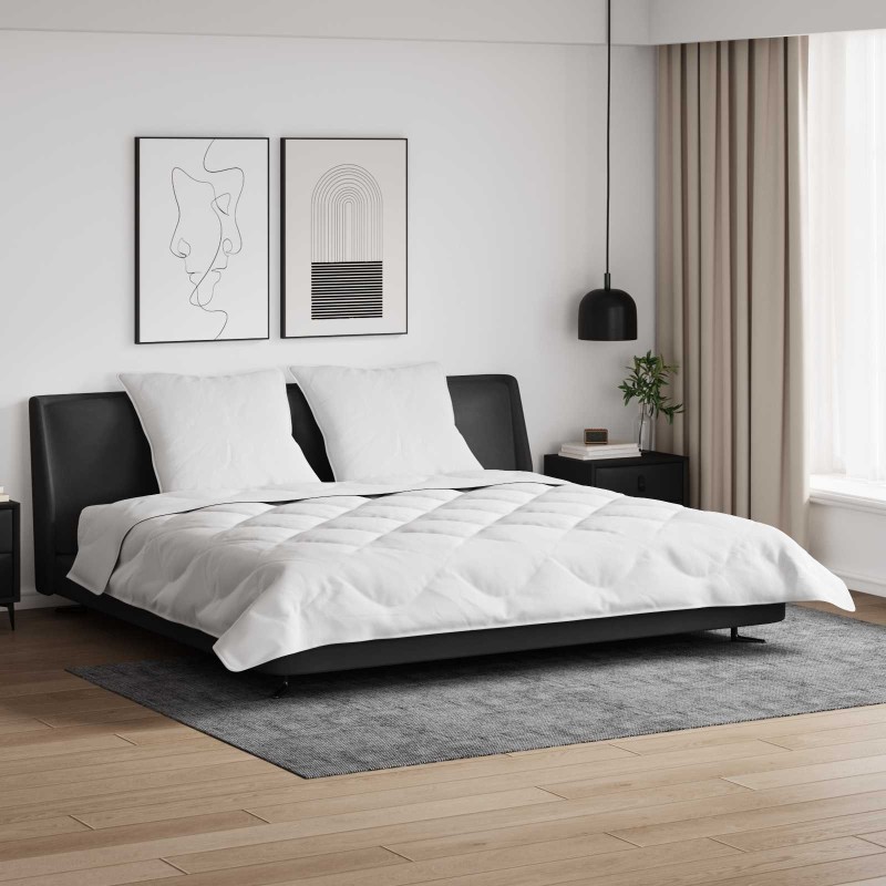 Duvet d'hiver avec oreiller 3 pcs Blanc Microfibre 569234569234