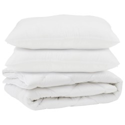 Couette avec oreiller 3 pcs Blanc Microfibre 569243569243