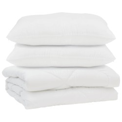 Couette avec oreiller 3 pcs Blanc Microfibre 569257569257