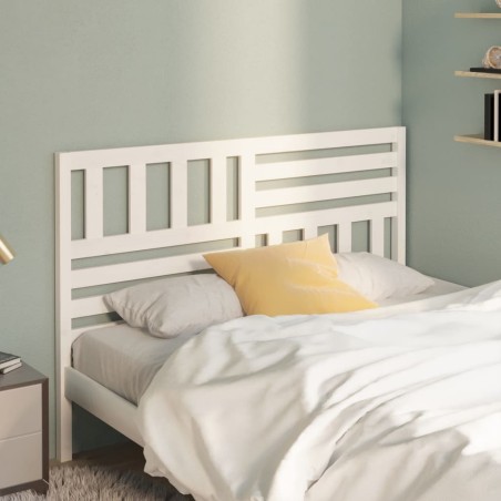  Tête de lit Blanc 141x4x100 cm Bois massif de pin 