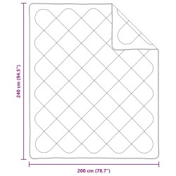 Duvet d'été simple avec oreiller 3 pcs Blanc Microfibre 569319569319