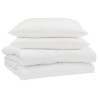 Duvet d'été simple avec oreiller 3 pcs Blanc Microfibre 569346569346