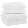 Couette avec Oreillers 3 pcs Blanc Microfibre et Plumes D'oie 569406569406