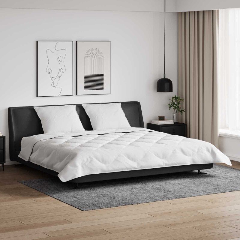 Duvet d'hiver avec oreiller 3 pcs Blanc Microfibre 569412569412