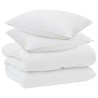 Duvet d'hiver avec oreiller 3 pcs Blanc Microfibre 569412569412