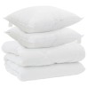 Duvet d'hiver avec oreiller 3 pcs Blanc Microfibre 569469569469