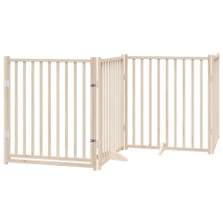 Barrière pour chien porte pliable 12 panneaux bois de peuplier 569483569483