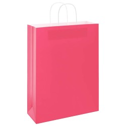 Sacs en papier 250 pcs avec poignées rose 32x12x42 cm 569485569485