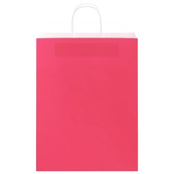 Sacs en papier 250 pcs avec poignées rose 32x12x42 cm 569485569485