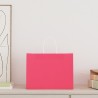Sacs en papier 250 pcs avec poignées rose 32x17x25 cm 569486569486