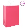Sacs en papier 250 pcs avec poignées rose 32x17x44 cm 569487569487