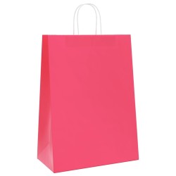 Sacs en papier 250 pcs avec poignées rose 32x17x44 cm 569487569487
