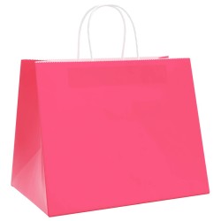 Sacs en papier 250 pcs avec poignées rose 32x22x24 cm 569488569488