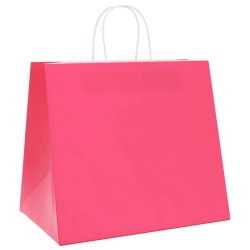 Sacs en papier 250 pcs avec poignées rose 32x22x28 cm 569489569489