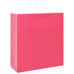 Sacs en papier 250 pcs avec poignées rose 45x17x48 cm 569490569490