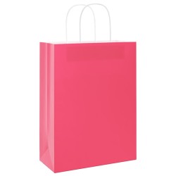 Sacs en papier 250 pcs avec poignées rose 26x12x35 cm 569495569495