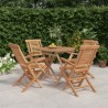 Ensemble à manger de jardin 5 pcs Bois de teck massif 569496569496