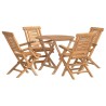 Ensemble à manger de jardin 5 pcs Bois de teck massif 569496569496